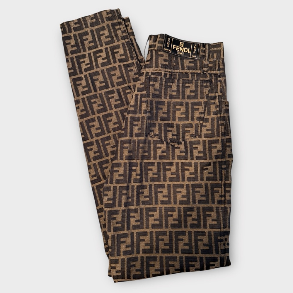 Authentic Vintage Fendi Zucca Monogram Jeans – IT 41 (fits 26/27) - Picture 2 of 16